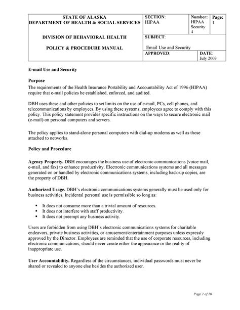 Information Security Policy Templates .